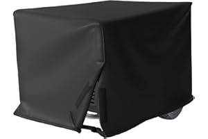 SHINESTAR Universal Generator Cover 26 x 20 x 20 inch - for 3000-5000 Watt Portable Generators, for Westinghouse, Champion, WEN, DuroMax and More, Heavy Duty Waterproof 600D Polyester, Black
