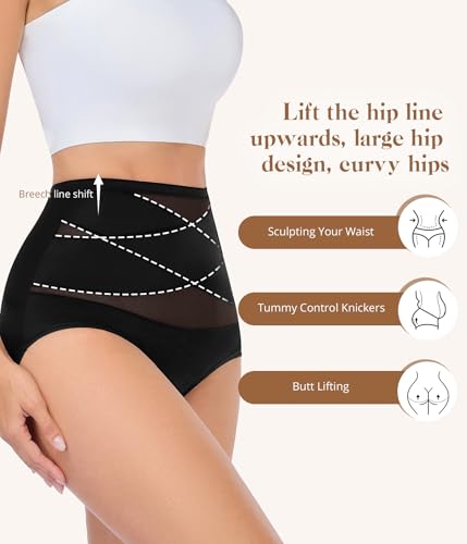 UMIPUBO Women's Panties High Waisted Briefs Seamless Briefs High Waist Invisible Underwear Comfortable and Soft Elastic Underwear Women