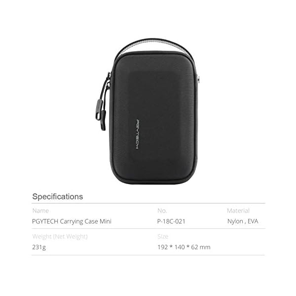 PGYTECH Mini Tragetasche für Gopro Hero 11/10/9/8/7 und DJI OSMO 3 Taschenzubehör, multifunktionale Fototasche 192 x 140… – Bild 4