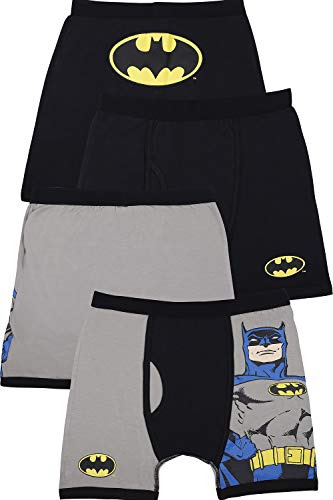 DC Comics Boys' Big 2 Pack Classic Batman Boxer Brief Underwear, Multi, 10