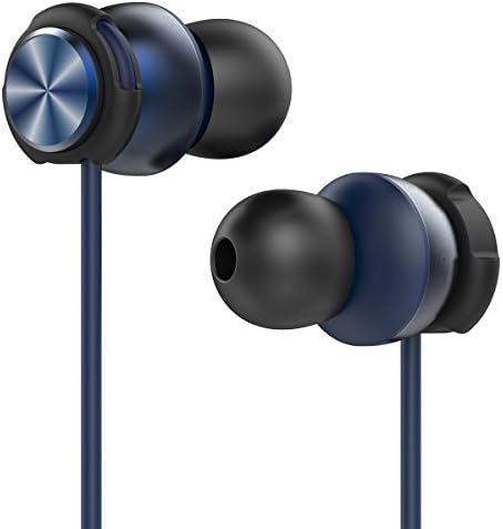 Stereo Earphones Sport Running Earbuds Headphones,with Microphone Noise Cancelling Gym/Exercise/Sweatproof Headset for Iphone and Android (Navy Blue)