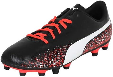 chuteira puma preta e laranja