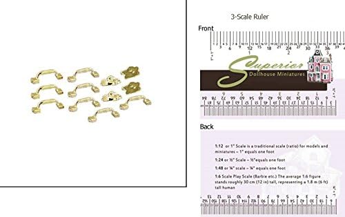 Chrysnbon Dollhouse Miniature Window Hardware/Gold