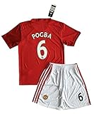 Paul Pogba #6 Manchester United 2016/2017 Home Jersey & Shorts for Kids