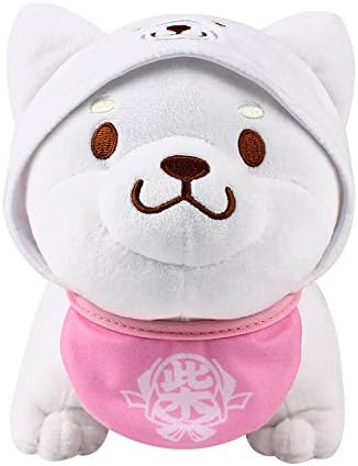 unlockgift Cute Stuffed Shiba Inu Toy Plush Puppy Toy with Hat (White)
