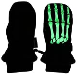 N'Ice Caps Kids Glow in the Dark Skeleton Print Thinsulate Waterproof Mittens