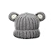 Jon Senkwok Cable Knit Hats For Kids Baby Boy Girl Soft Warm Bear Animal Beanie Hat (Grey)