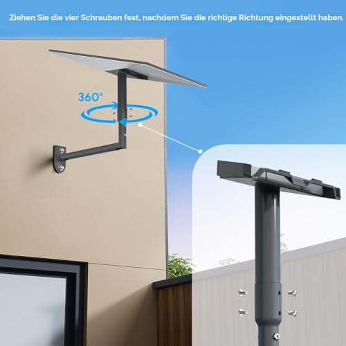 XLTTYWL Starlink Gen 3 Bracket, 360° Adjustable V3 Starlink Wall Mount, Starlink Gen3 Mast Mounting Kit with Starlink Gen 3 Pipe Adapter for Starlink Standard 4/4X/Gen 3/V2/Enterprise