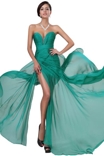 eDressit Hot Pleated Top Beaded Sexy Split Green Evening Party Dress Prom Ball Gown(00120511), Online Clothing Store