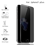 iPhone 7 Plus Screen Protector, Aonear Privacy Tempered Glass Screen Cover Film 9H Hardness and Easy Install Anti Spy Screen Protector for iPhone 7 Plus