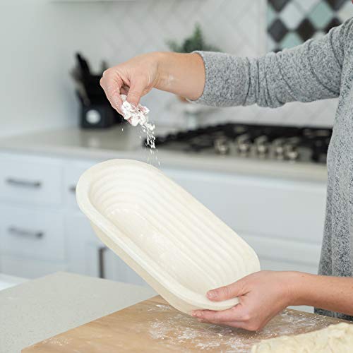 Bulka Oval Bread Proofing Basket Spruce Wood Pulp 750g Groove