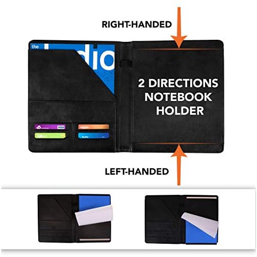 Wundermax Padfolio Portfolio Vegan Leather Binder Business Folder