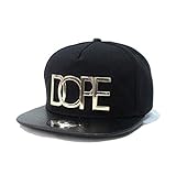 Smosee® Unisex Fashion Cool Adjustable Snapback Hip-hop Baseball Cap (Black)