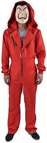 Kamannicos Salvador Dali Cosplay Costume La Casa De Papel Cosplay Jumpsuits+Mask