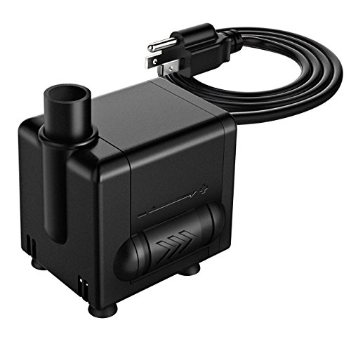 Homasy 120 GPH(450L/H) Submersible Water Pump 6.5W Fountain Detachable Water Pump with 4.1Ft (1.25M) Power Cord for Aquarium, Pond, Fish Tank