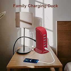 USB Phone Charger 6 Ports 40W Upoy, Type C Wall