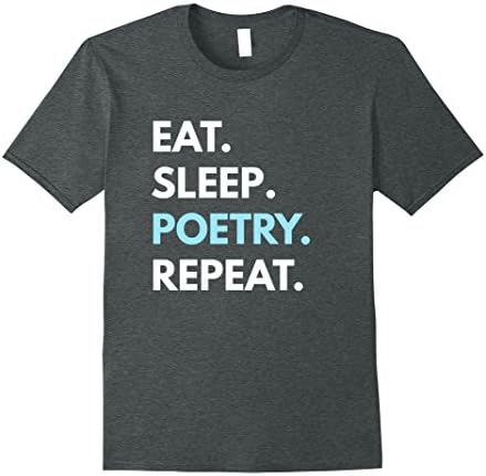 Mens Eat Sleep Poetry Repeat t-shirt - Poetry Tees XL Dark Heather