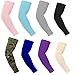 CiSiRUN Unisex Arm Sleeves Sun Block UV Protection Warmer or Cooler Band Long Arm Sleeves for Cycling/Golf/Basketball/ Other Sports （8 pairs)