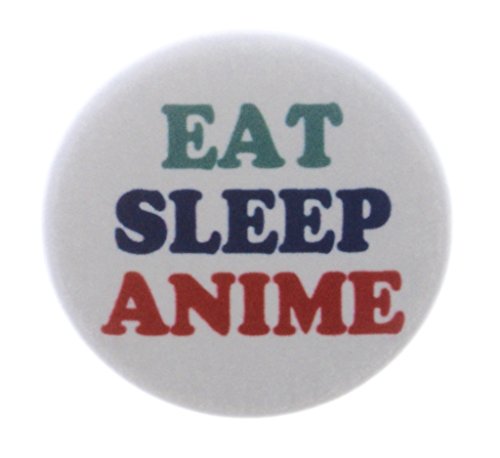 A&T Designs Unisex - Eat Sleep Anime 1.25" Pinback Button Pin