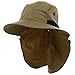 4 Panel Quick Dry Out Moisture Large Bill Flap Hat Sun Cap, Khaki