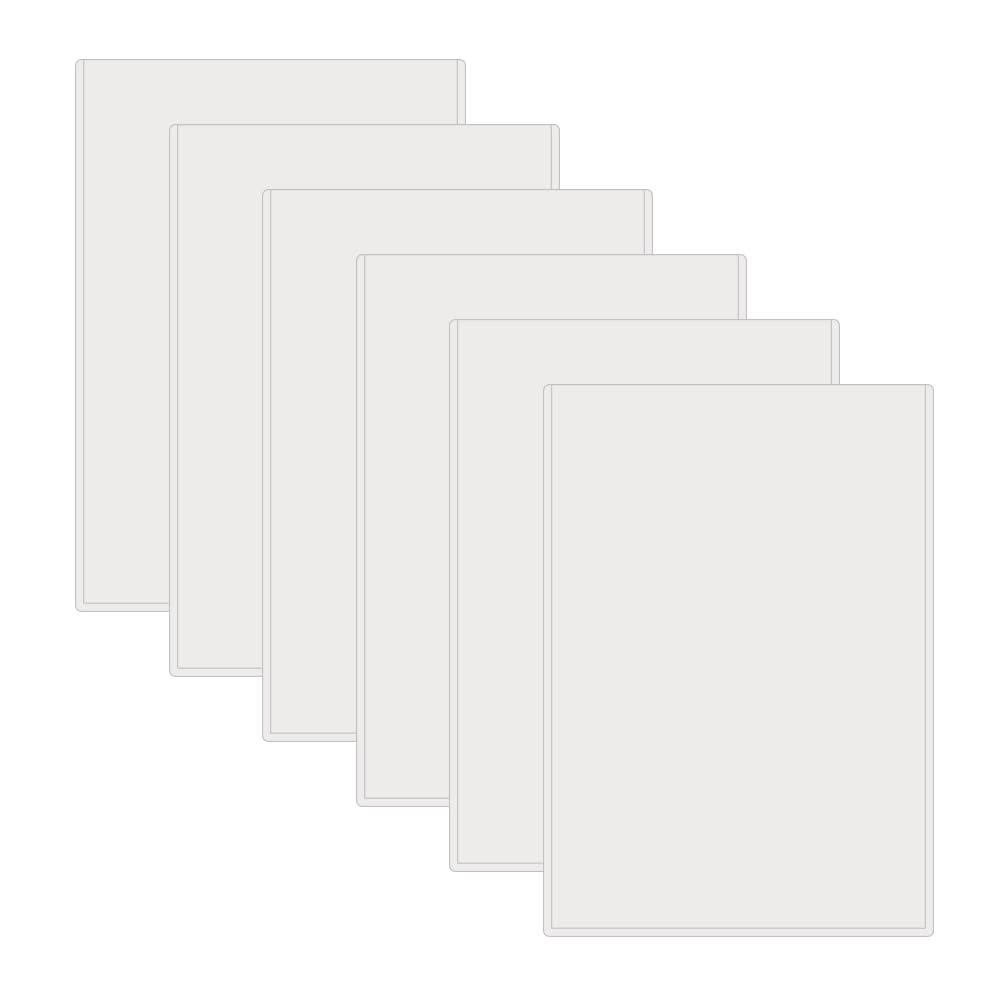 UMCHU Pack of 6 Business Card Pockets, Document Protective Covers, Translucent Plastic Waterproof Pockets, to Protect Your Cards or Photos (Vertical)