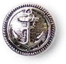 Crendon Anchor Metal Effect Plastic Shank Buttons - per 5 buttons