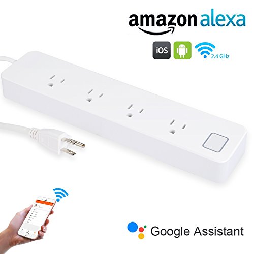 WiFi Smart Power Strip, Aneken Power Strip Surge Protector 4 Outlets Works with Amazon Alexa Echo Dot Google Home App Remote Control from Anywhere No Hub Required Timing Switch Home Device Energy Saving