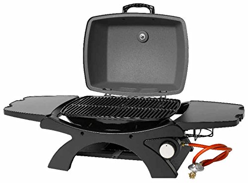 tepro Tischgasgrill Abington (klein), 1 Brenner mit max. 3,2 kW Leistung, Piezozündung, Thermometer, Maße ca. 102 x 46,2 x 38 cm, Anthrazit / Schwarz 2