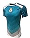 Real Madrid Official Training Jersey for Kids and Adults, Teal Color, Shirt