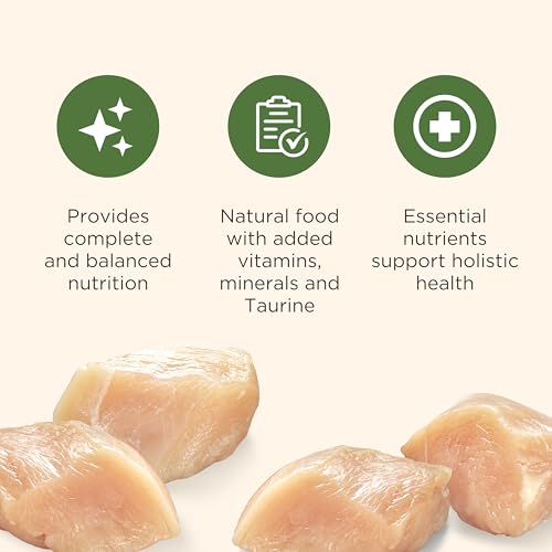 NUTRISH GRAIN FREE WET CAT FOOD CHICKEN PURRCATA WHOLE HEALTH BLEND WITH REAL SHREDDED WHITE MEAT CHICKEN IN SAUCE, 2.8 OZ. CUP (RACHAEL RAY) (PACK OF 12)