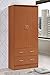 HODEDAH 2 Door Wood Wardrobe Bedroom Closet with Clothing Rod inside Cabinet and 2 Drawers for Storage, Cherry
