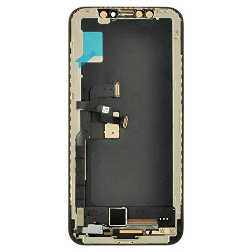LCD, Digitizer & Frame Assembly for Apple iPhone X (Black) (Grade A) with Glue Card
