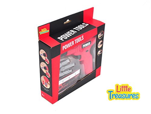 Little Treasures Power Tool Kids Pretend Play realistic looking & Working Electronic Cordless Power Drill toy - Thumbnail 4