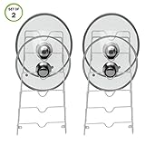 Evelots Pot Lid Storage-Cabinet Door/Wall-Organizer-12 Pot/Pan Covers-Set of 2