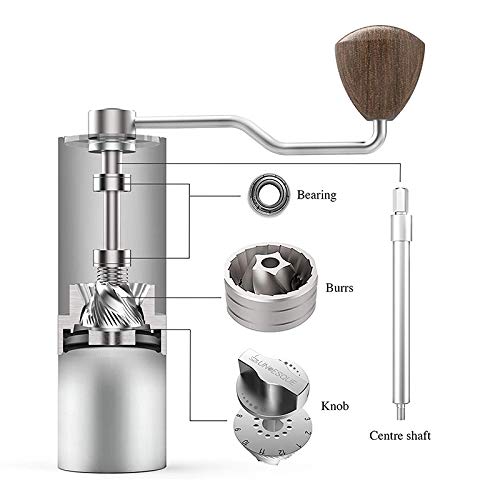 cherrypop Manuelle Grat-KaffeemüHle Edelstahl-FüNfeck-KegelmüHle mit Einstellbaren Einstellungen, Geeignet zum Umkehren – Bild 6