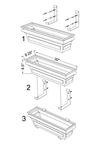 H Potter Williamsburg Window Box 30 Inch Flower Planter Garden Gift