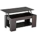 Go2buy Modern Lift Top Tea Coffee Table w/ Hidden Storage Compartment & Under Shelf Espresso Living Room Furniture