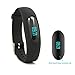 stardrift Pedometer Bracelet Smart Wristband Step Calorie Walking Distance Counter Sleep Monitor Time / Date Display for Outdoor Sports Running Walking (black)