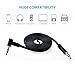 4ft Auxiliary Audio Cable 3.5mm Stereo Jack Cable Male to Male AUX Tangle Free Flat Wire 90 Degree Right Angle Cord