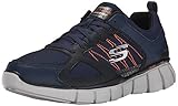 Skechers Sport Men's Equalizer 2.0 On Track Lace Up Sneaker Navy/Orange, 13 4E US