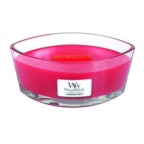 Cinnamon Cheer HearthWick Flame Large Scented Candle by WoodWick