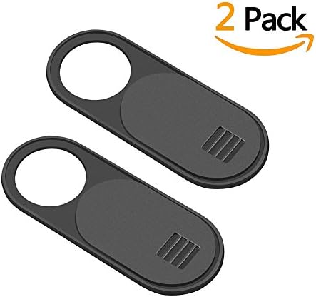 Webcam Cover,HITASION 0.03 inch Ultra Thin Webcam Cover Slide for iMac,Laptop,Macbook Pro,Computer,Desktop,Smartphone Protecting Your Digital Privacy Life (Black-2-Pack)