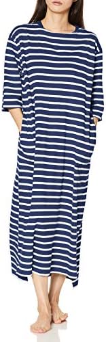 Cecile Women’s Loungewear, 100% Cotton, Loose Border Dress