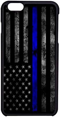 Turbo Delivery LLC - Thin Blue Line-Rubber Case for Apple iPhone 7 Plus (5.5 Inch), Made and Shipped from USA and Delivered Within 8 Days. Includes Screen Protector. Style 14