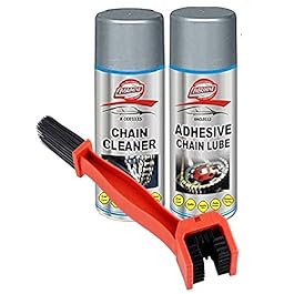 Grandbiker Combo Chain Cleaner Spray & Lube (150ml each) and Bike Chain Cleaning Brush