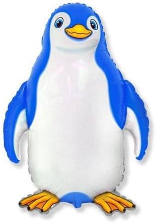 Blue Happy Penguin Shaped 26" Foil Balloon