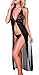 Ruzishun Women's Lace Sexy Lingerie Plus - Size See-through Long Slit Dress