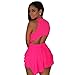 Eastylish Women's Sleeveless Cut-out Peplum Combination Bodysuit Shorts Jumpsuits Romper