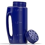 Ezi - Spreader, Handheld with Adjustable Hole Size, Handy for Fertilizer, Lawn, Seed, Salt to Deice, Insect repellent and More. Heavy Duty, Comes with a Spare Lid