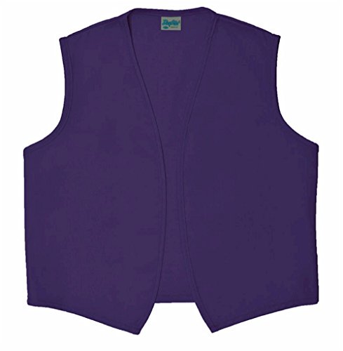 Style a740np no pocket unisex uniform vest, (small, pur…